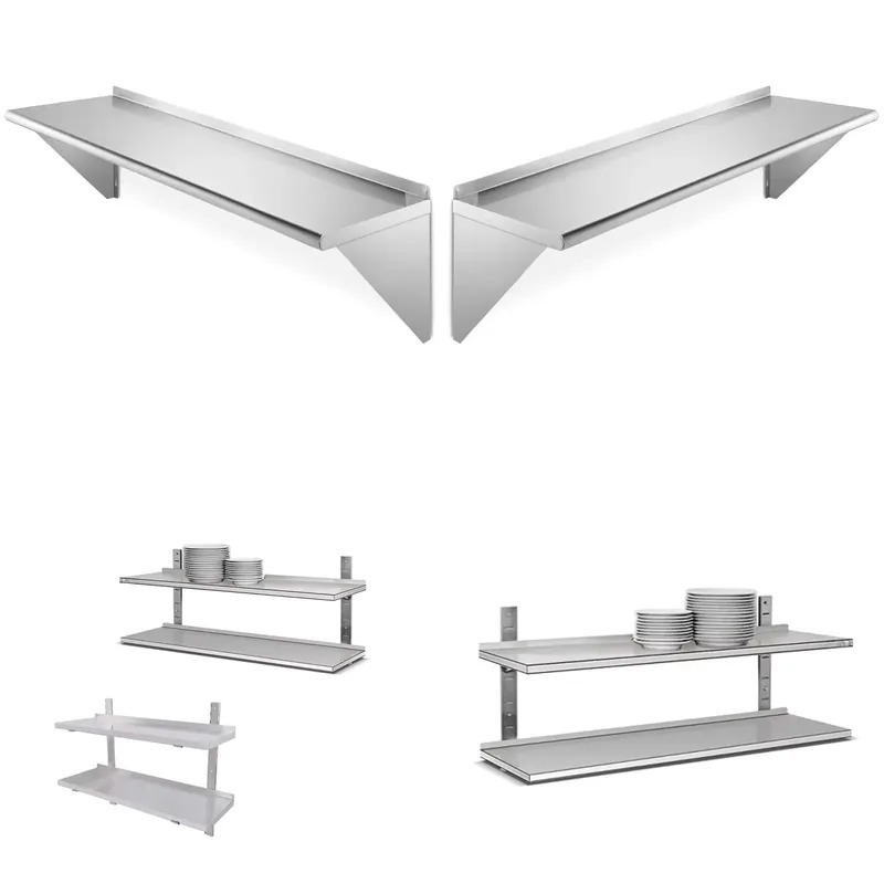Wall Shelf Commercial Kitchen - Maßgefertigtes 304 Edelstahl Kommerzielles Küchenregal Schwebendes