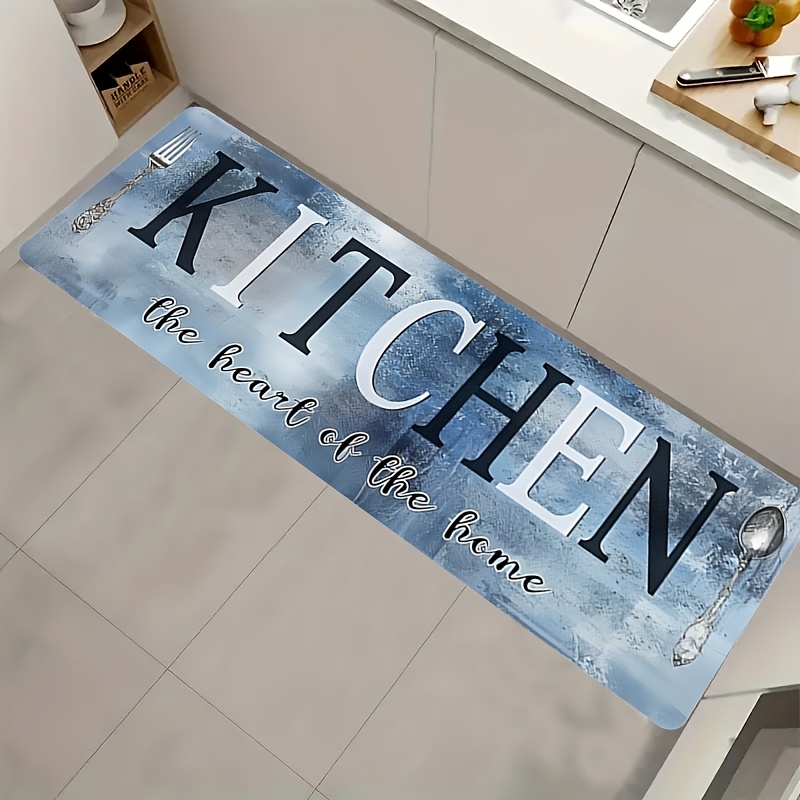 Commercial Kitchen Non Slip Flooring - Blauer Strukturierter Küchenläufer KÜCHE Das Herz