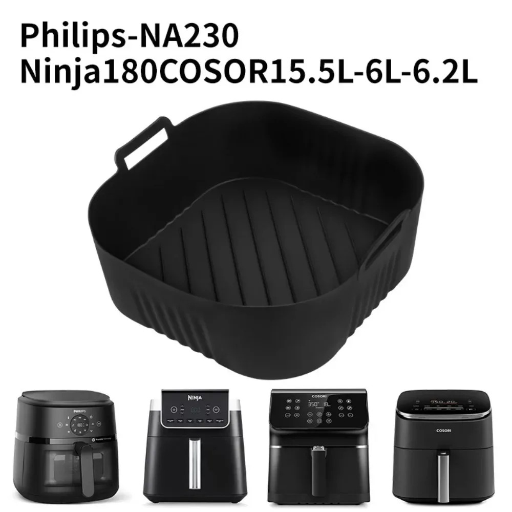 Commercial Kitchen Cooking - Silikon-Luftfritteusenform, Ölfilterstreifen für PhilipsNA230 COSORI6.2L, antihaftbeschichtet,