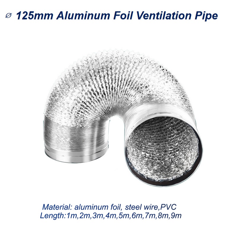 Commercial Kitchen Exhaust Fan - ∅ 125mm Aluminium folie Belüftung srohr