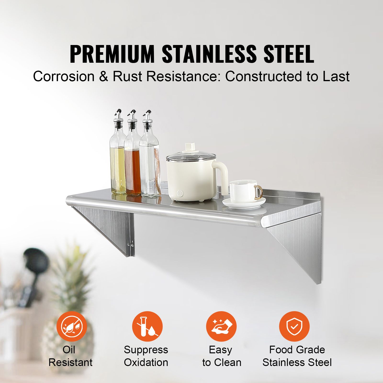Wall Shelf Commercial Kitchen - 30,5 cm x 91,4 cm Edelstahlregal,