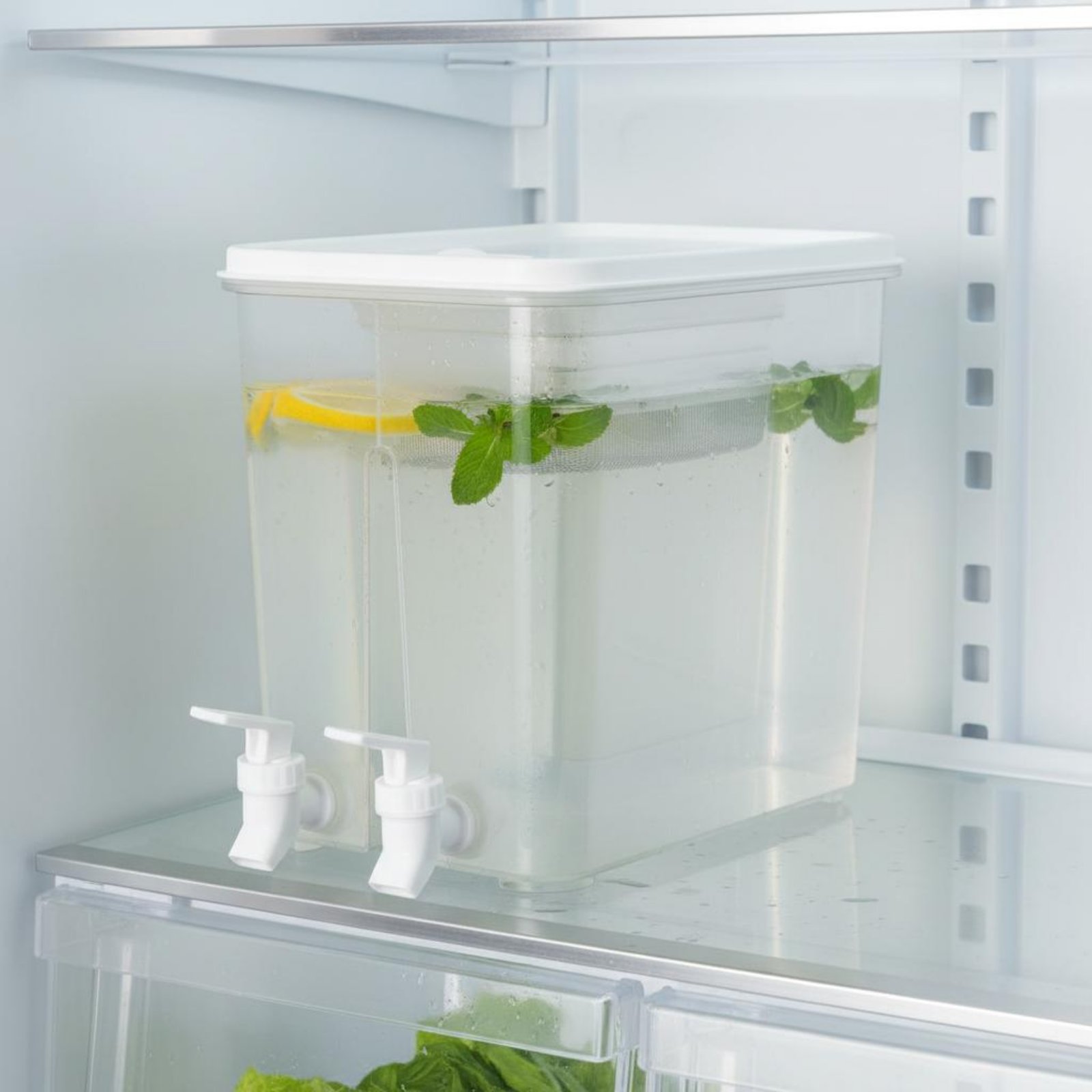 Cold Drink Dispenser - Großer Wasserkrug mit Zapfhahn, Hitzebeständiger Kühlschrank-Getränkespender,