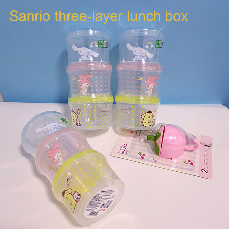 Commercial Kitchen Utensil Organizer - Kitty Bento Box Set 3-teilig Niedliche