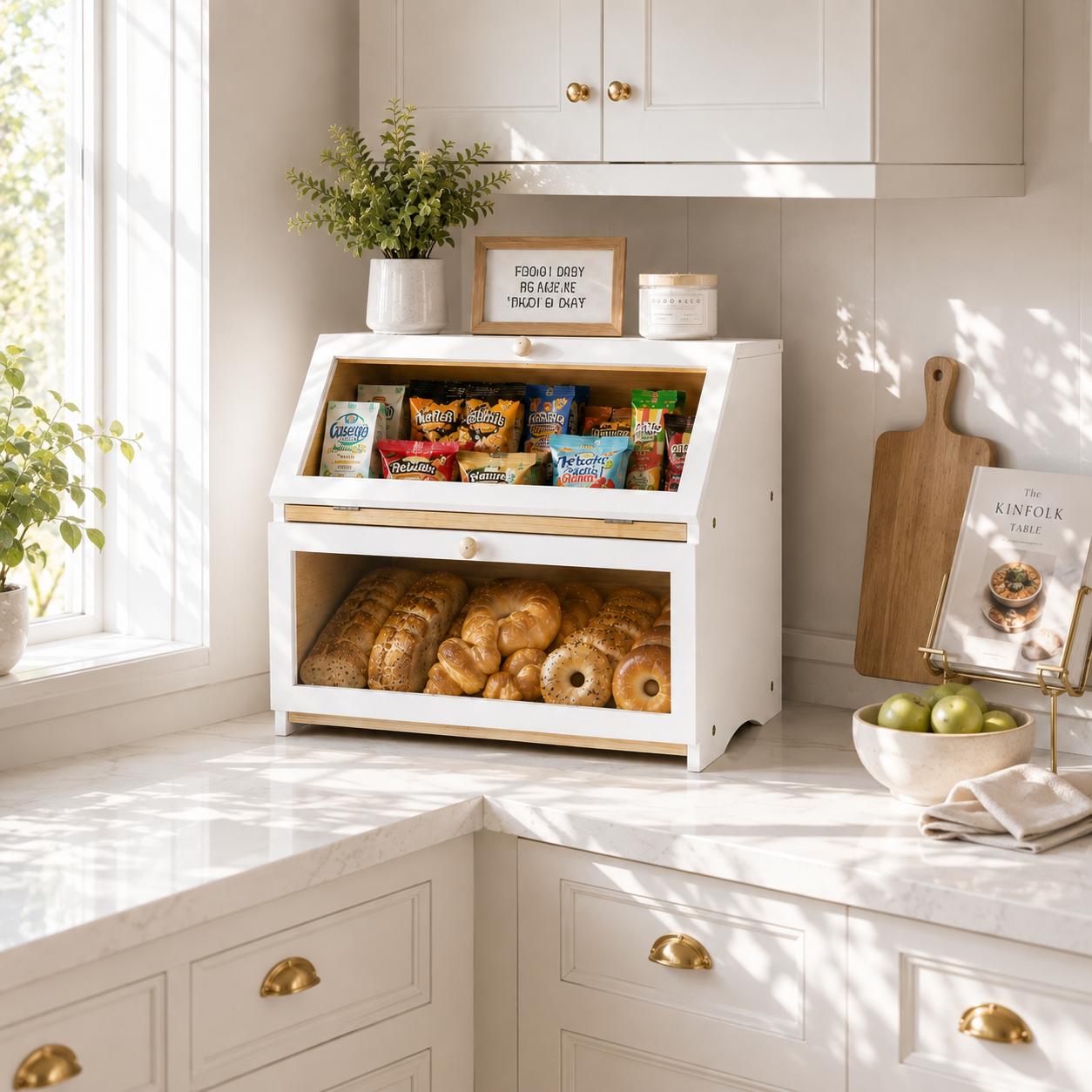 HOMEKOKO Doppelschichtige Brot – Commercial Kitchen Utensil Organizer Bewertung und Preis
