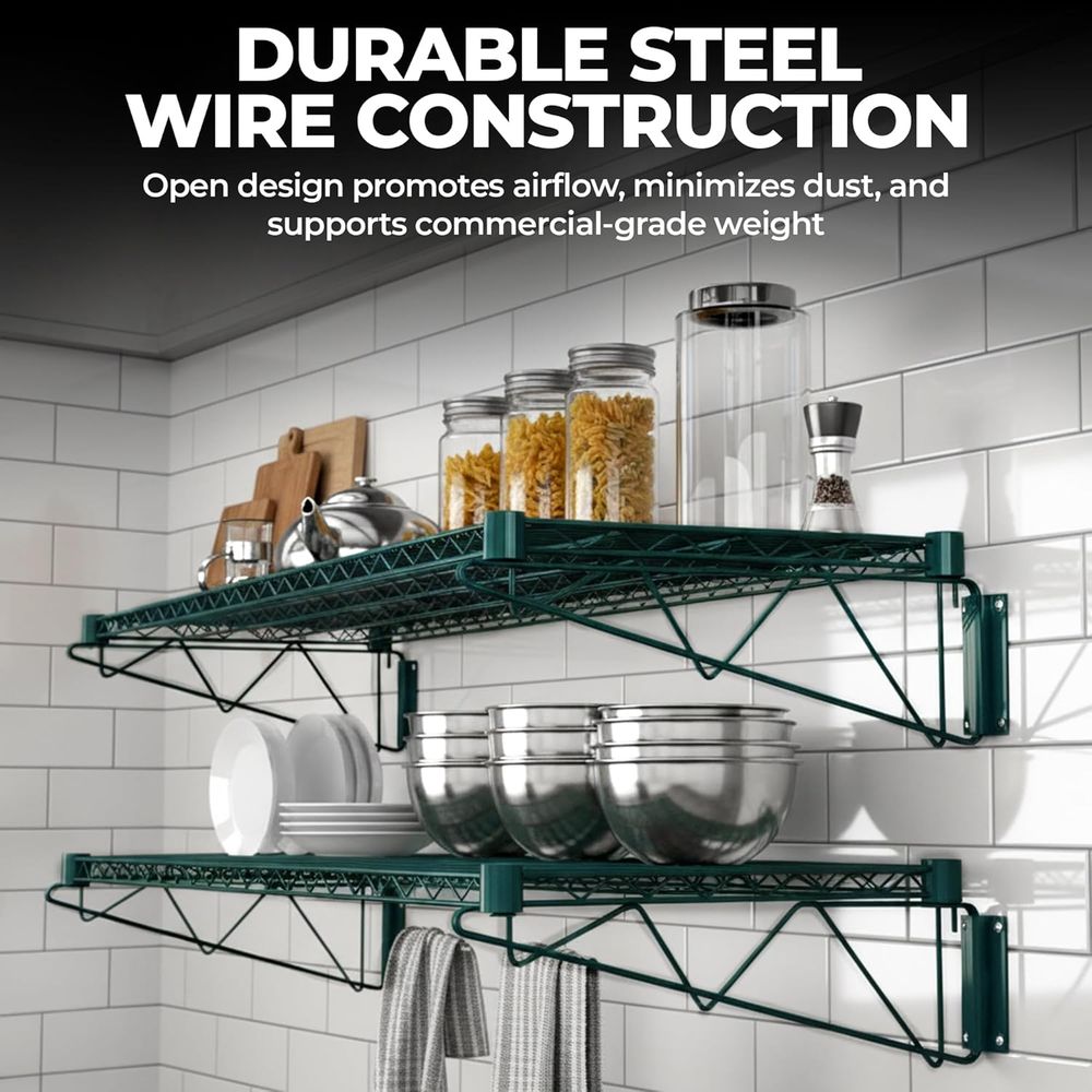 Premium-Wandregal aus grünem E – Wall Shelf Commercial Kitchen Bewertung und Preis