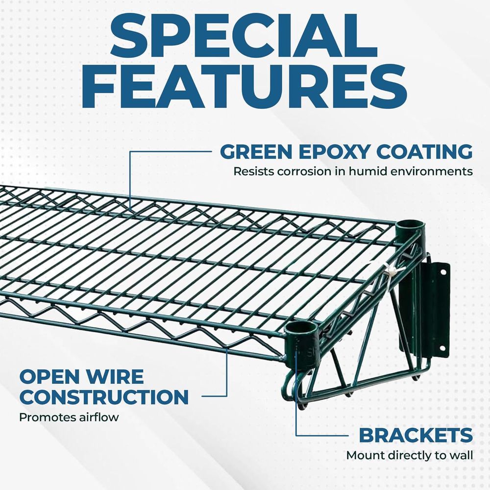 Premium-Wandregal aus grünem E – Wall Shelf Commercial Kitchen Bewertung und Preis