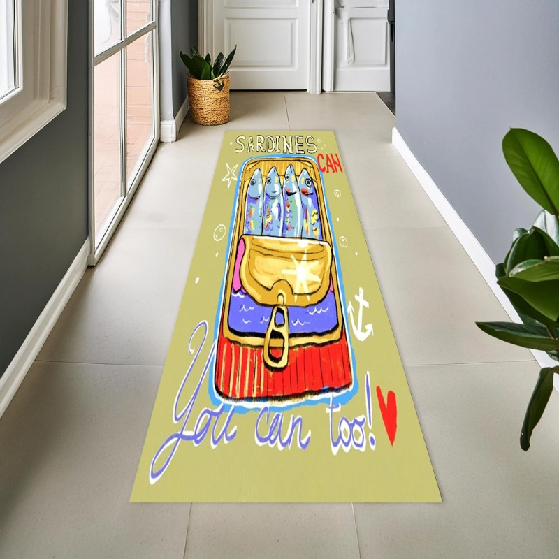 Retro-Teppich mit Sardinenmoti – Commercial Kitchen Non Slip Flooring Bewertung und Preis
