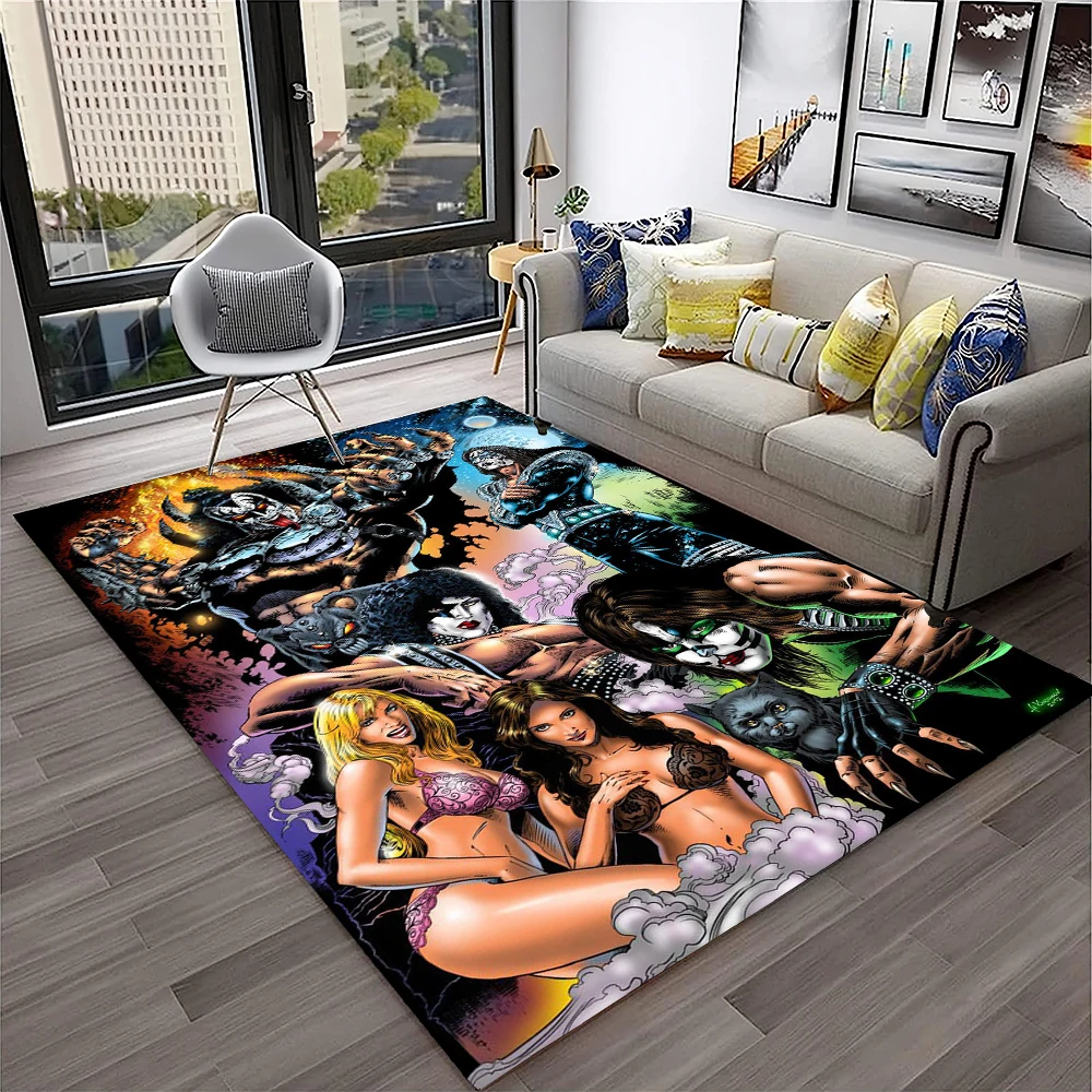 Retro KISS Rock Band Teppich f – Commercial Kitchen Non Slip Flooring Bewertung und Preis