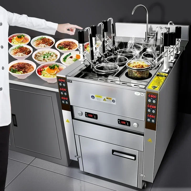 Auto-Lift-Nudelkocher mit 6 Kö – Commercial Kitchen Boiler Bewertung und Preis