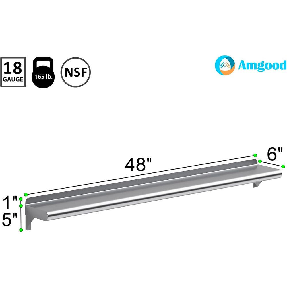 48 Edelstahl-Wandregale für Ga – Wall Shelf Commercial Kitchen Bewertung und Preis