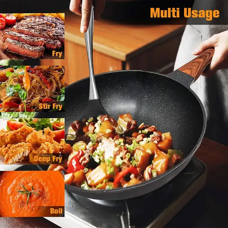 32CM Antihaft-Tiefwokpfanne fü – Commercial Kitchen Utensils Bewertung und Preis