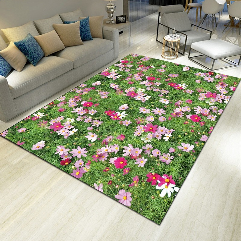 Landschaftsblumen-Druckteppich – Commercial Kitchen Non Slip Flooring Bewertung und Preis