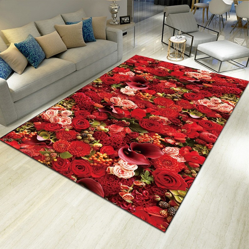 Landschaftsblumen-Druckteppich – Commercial Kitchen Non Slip Flooring Bewertung und Preis